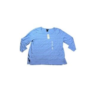 Ann Taylor Pullover Sweater Women's Size XL Laser Cut - Lightweight - 3/4 Sleeve